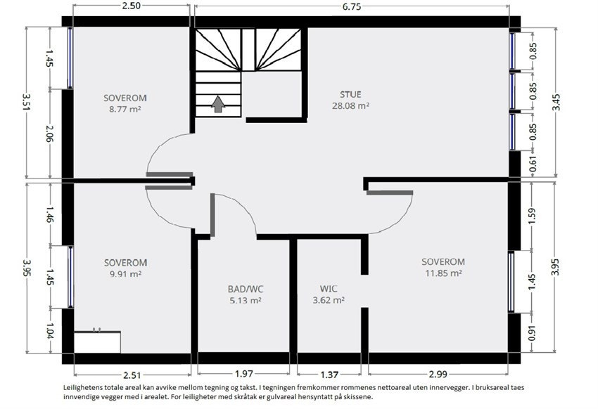 Plantegning, 2. etasje. Galleribilde