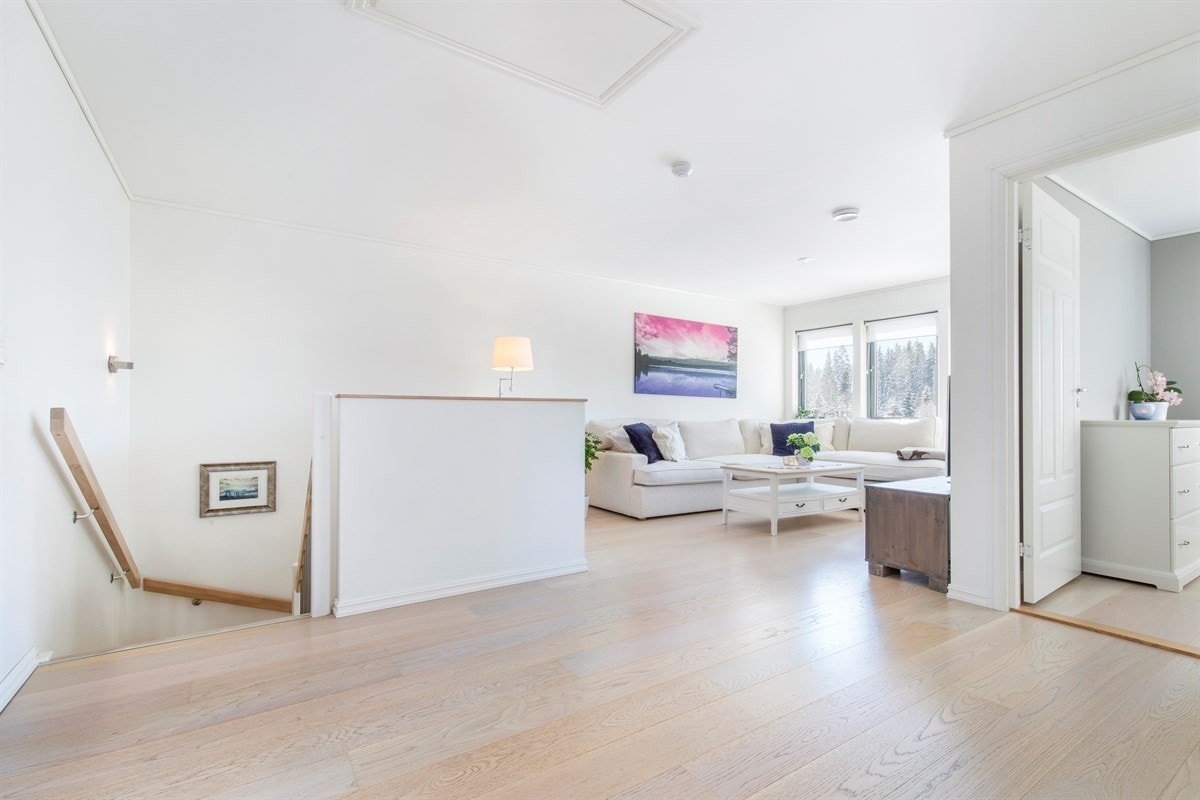 Her kan barna se på film mens de voksne fortsetter middagsselskapet nede. Galleribilde