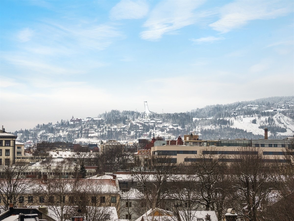Utsikt mot Holmenkollen Galleribilde