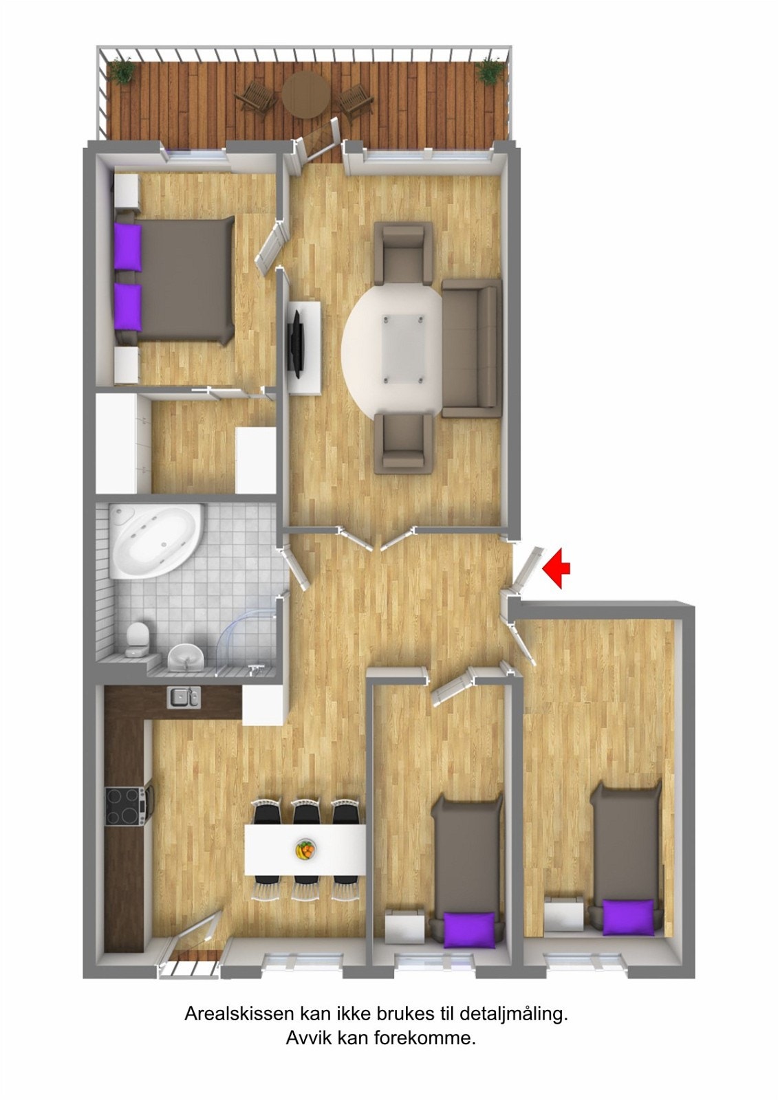 Plantegning 3D Galleribilde