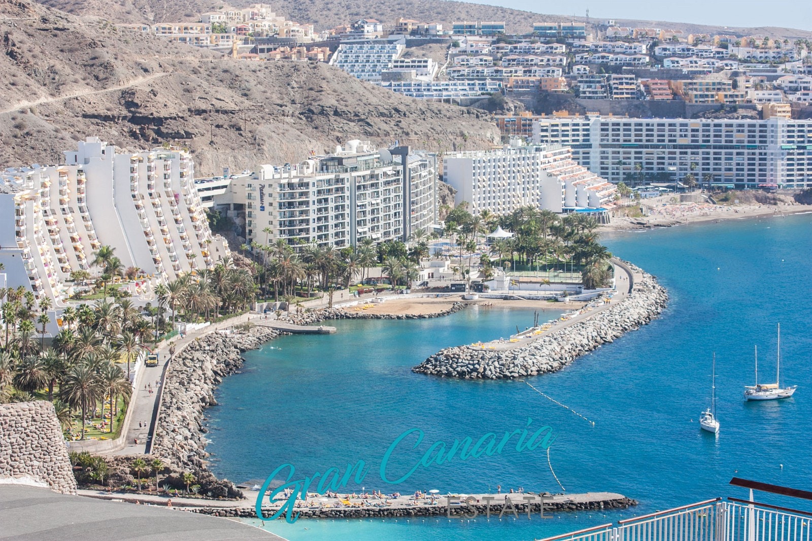 Utsikt mot Montemarina, Radisson Blu og mot Arguineguin. Galleribilde