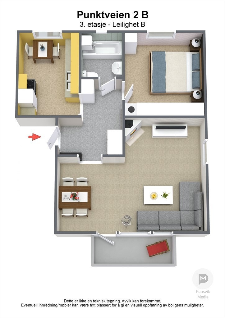 Punktveien 2 B 3D Galleribilde