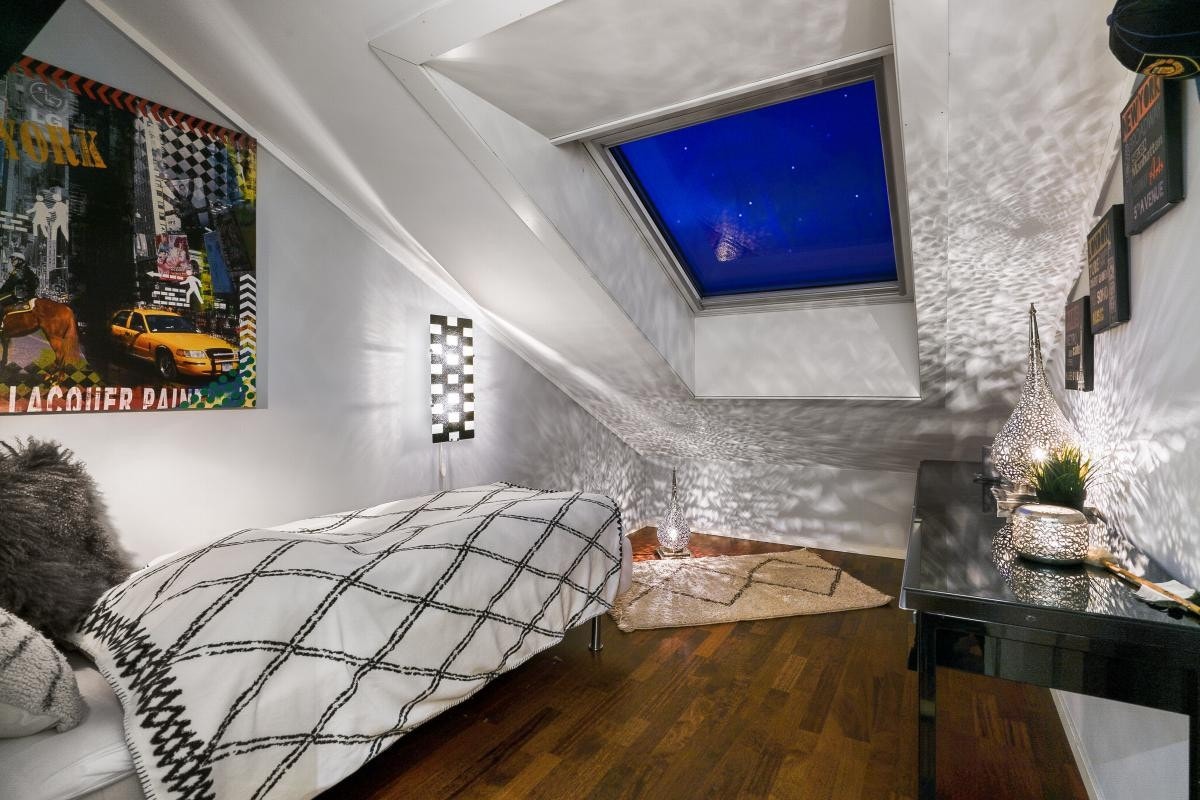 I loftsetasjen finnes 2 rom innredet som soverom Galleribilde