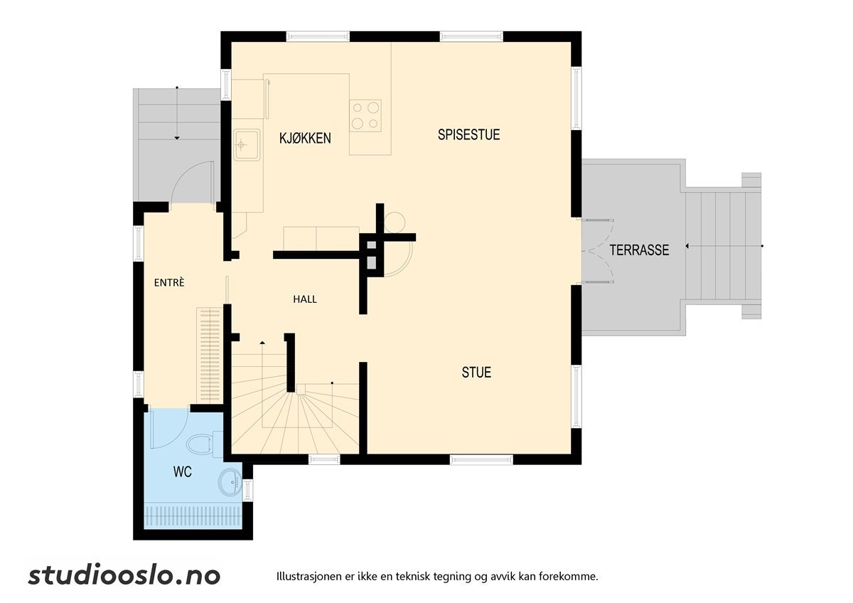 Plantegning 1.etg. Galleribilde
