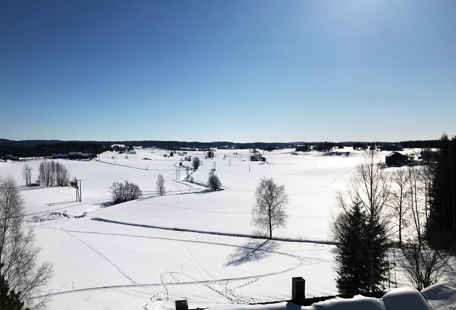 Oppkjørte skispor 50 meter fra leiligheten (NB: Kun når det er snø😅) Galleribilde