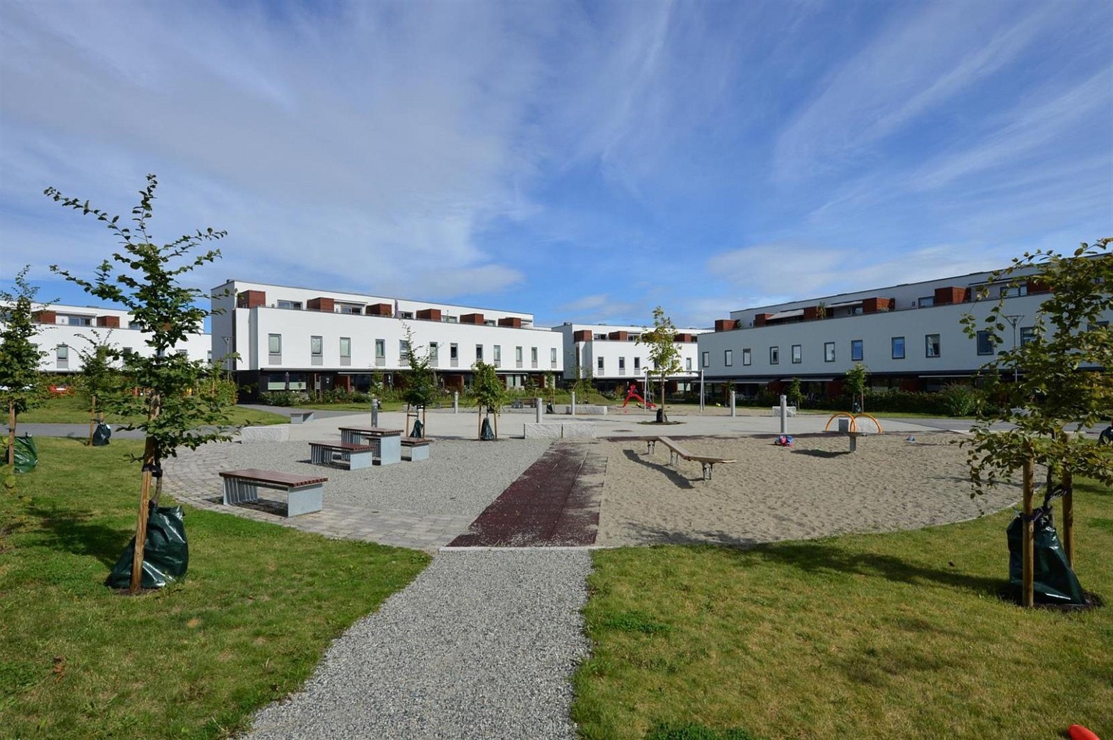 Store åpne fellesarealer i Hagebyen. Galleribilde