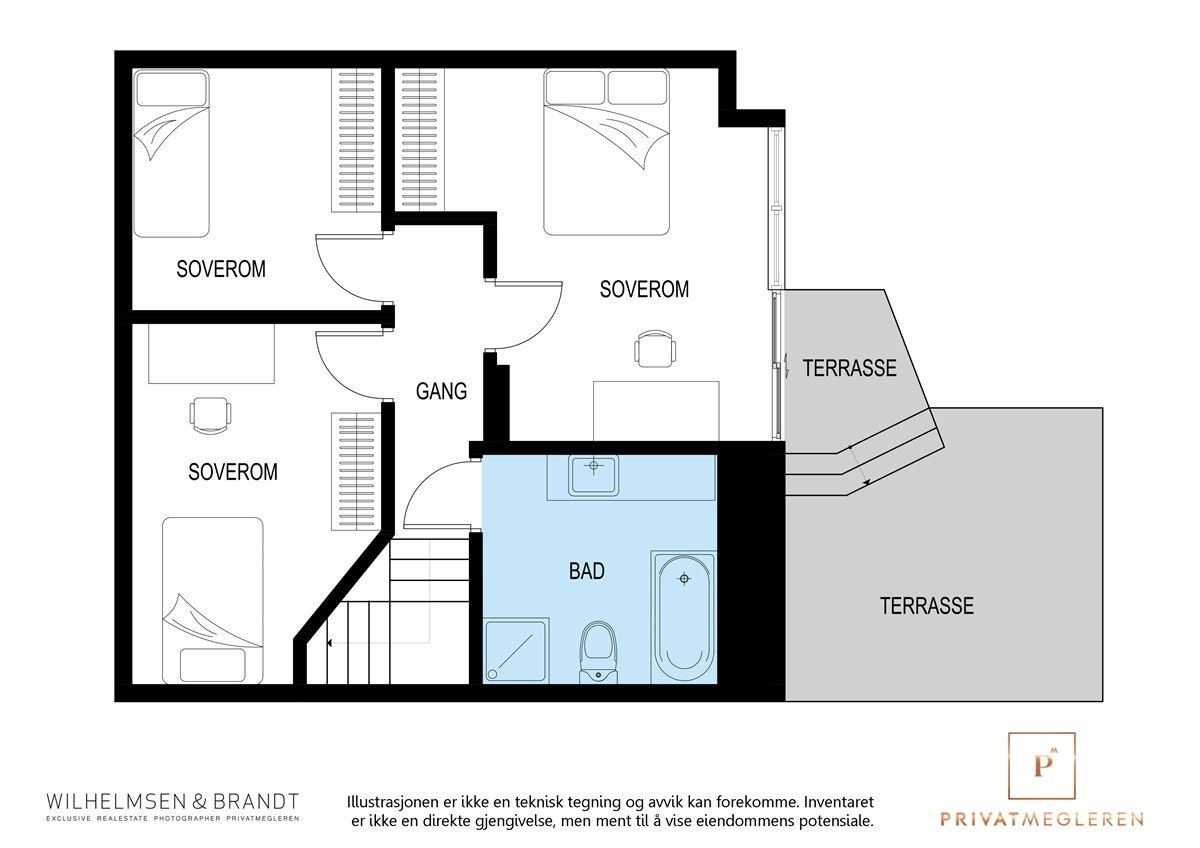 Plantegning andre etasje Galleribilde