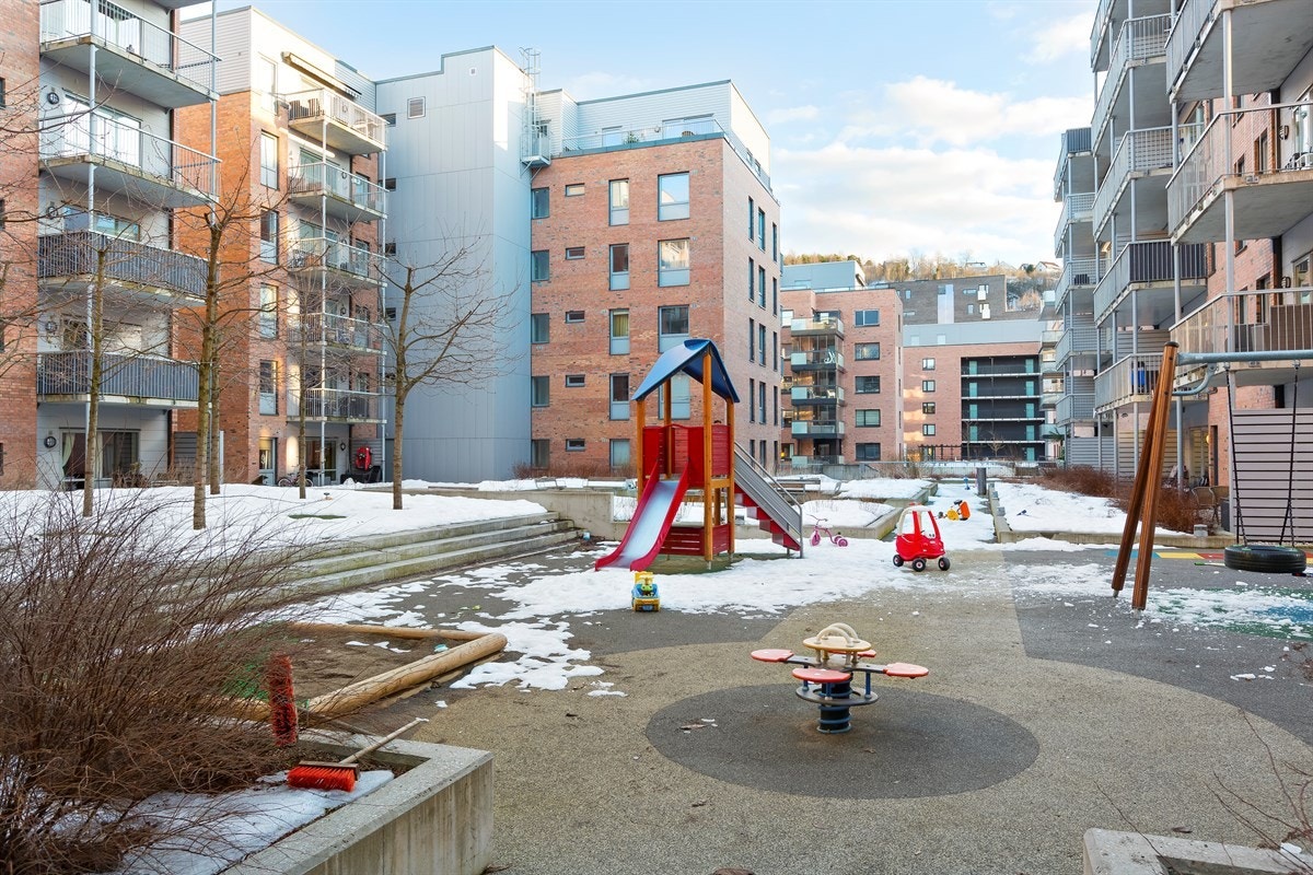 Her kan barna trygt leke om sommeren. Galleribilde