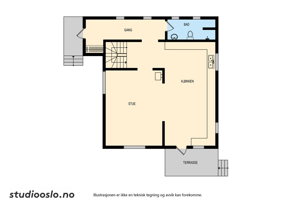 Plantegning 1. etasje. Galleribilde