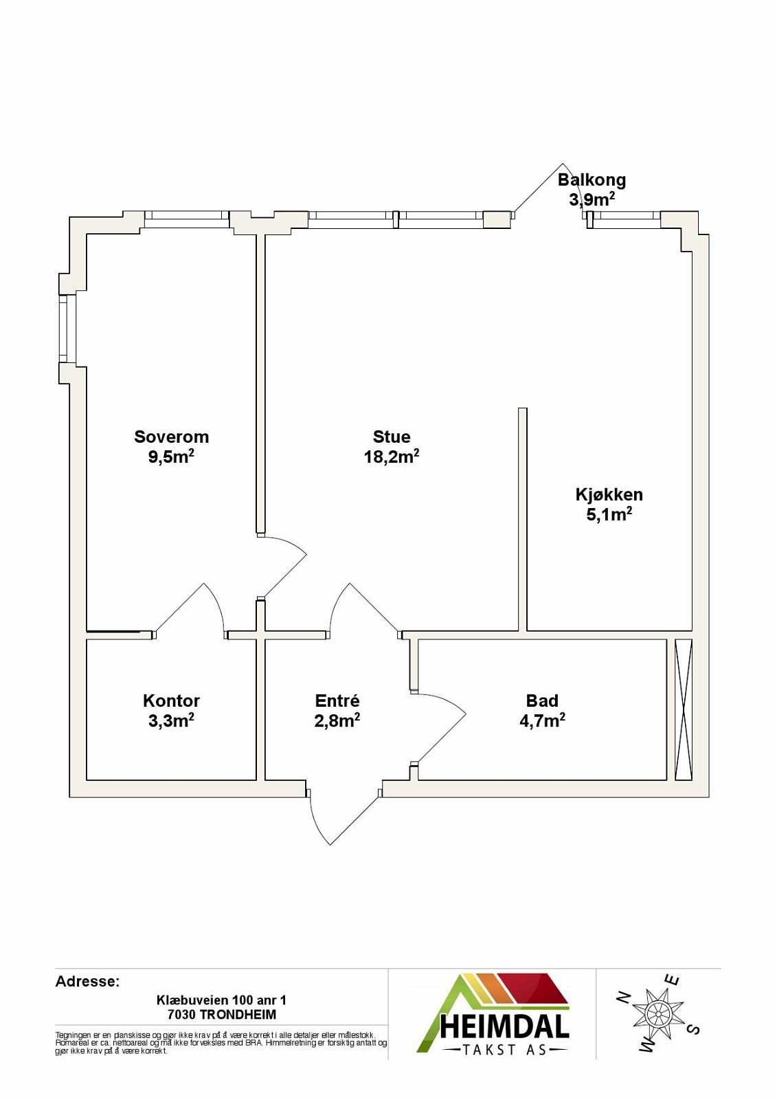 Plantegning leilighet Galleribilde