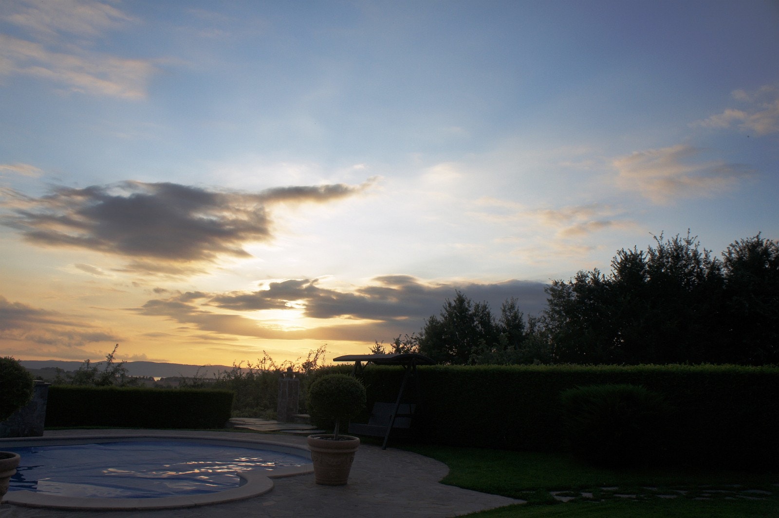 Solnedgang over Lago De Bolsena Galleribilde