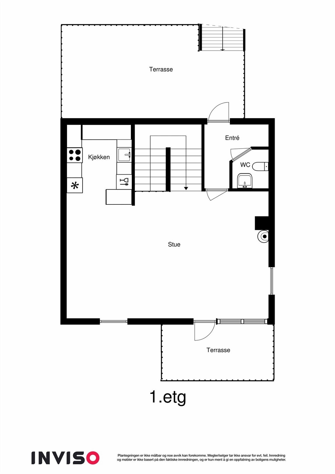 2D plantegning, 1. etasje Galleribilde