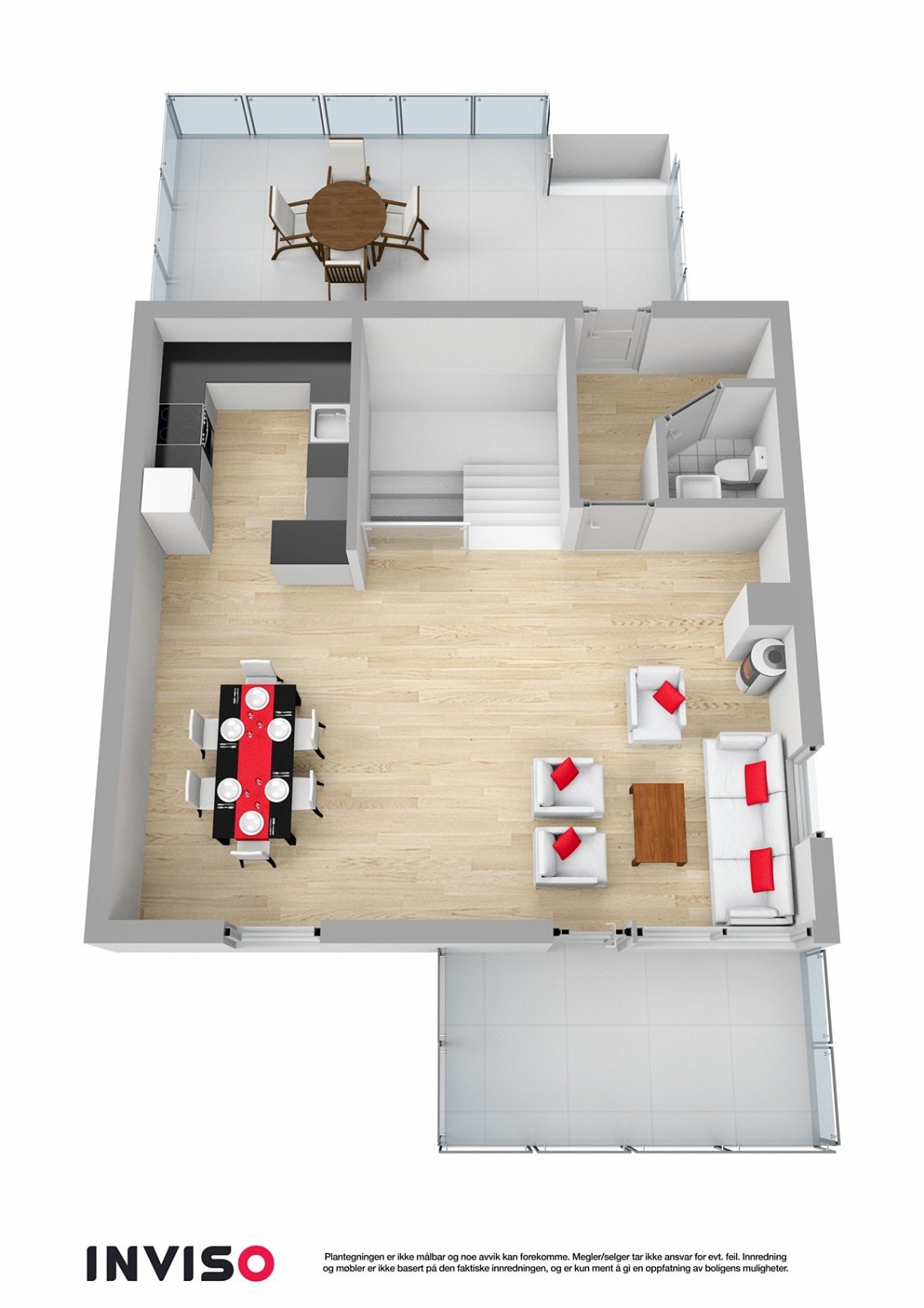 3D plantegning, 1. etasje Galleribilde