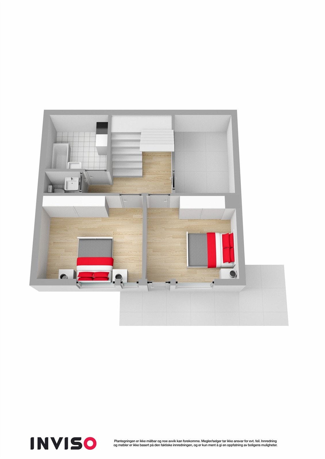 3D plantegning, U. etasje Galleribilde