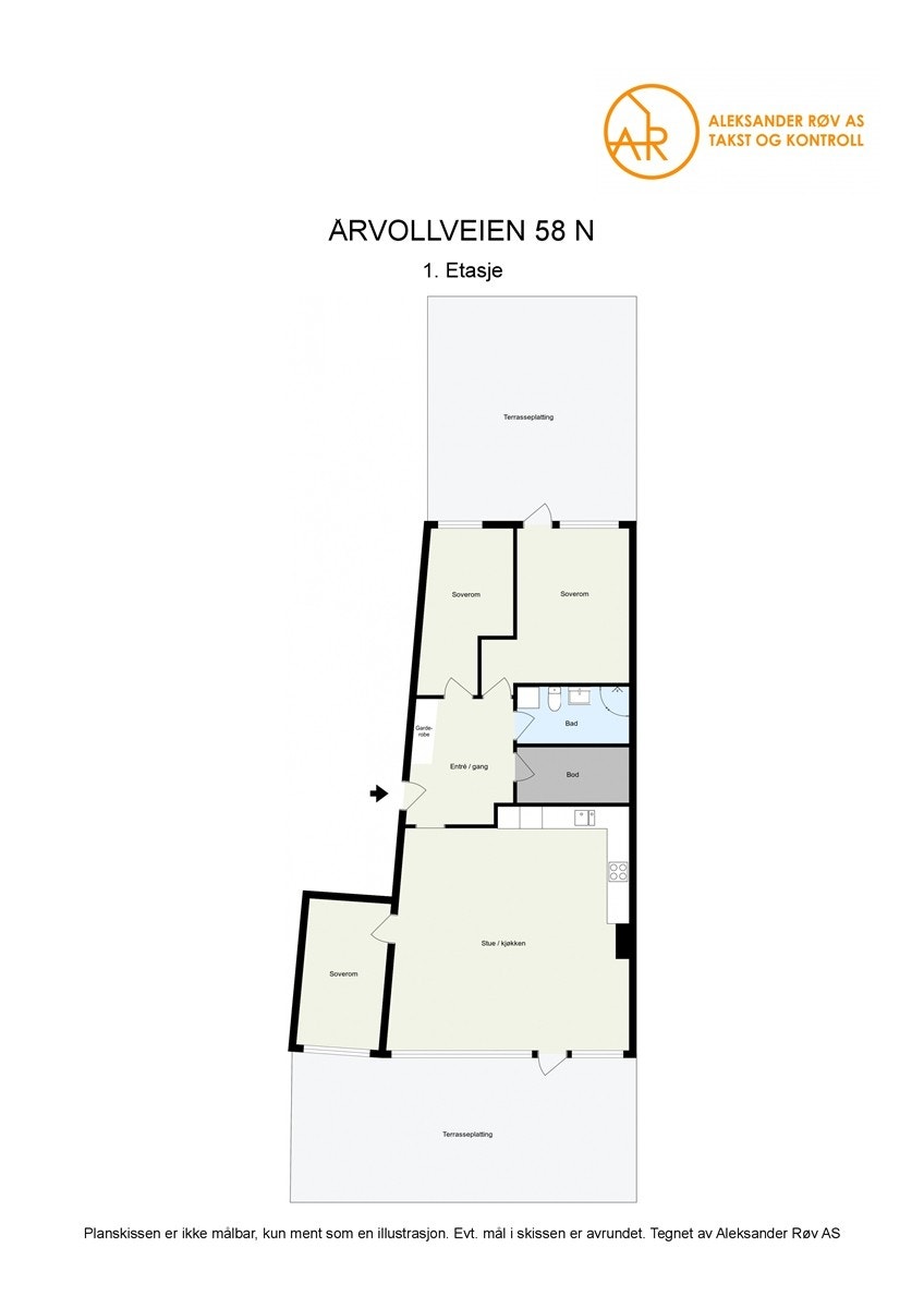 Planskisse 1 etg - Velkommen inn! Galleribilde