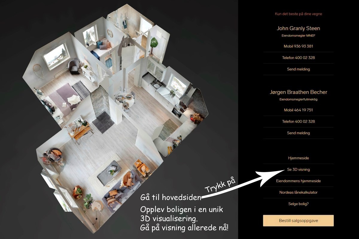 3D plantegning/3D film. Galleribilde