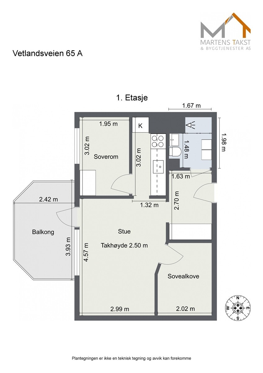 Målsatt planskisse Galleribilde