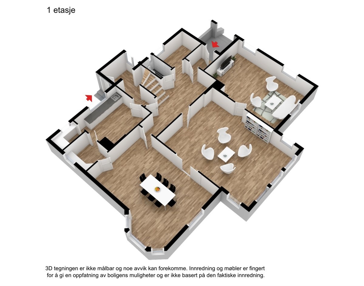Plantegning 3D Galleribilde