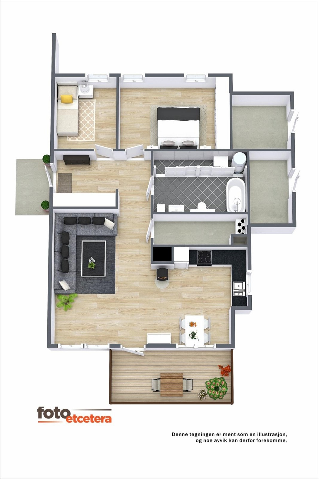 De utvendige bodene er på bakkeplan, etasjen under - Den lengst opp til høyre tilhører denne leiligheten Galleribilde