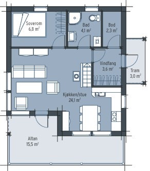 Plan 1.etasje Galleribilde