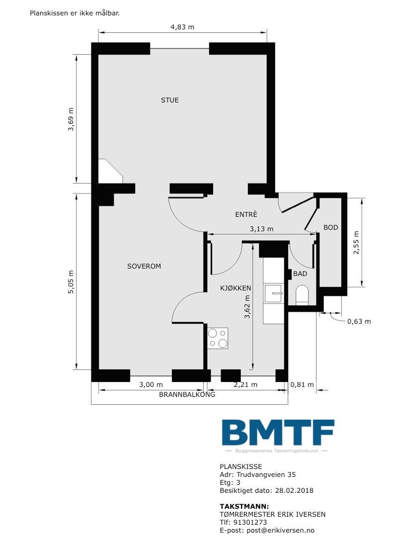 Plantegning. Flere muligheter for å endre på dagens planløsning Galleribilde