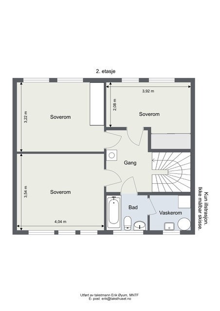 Plantegning 2. etasje Galleribilde