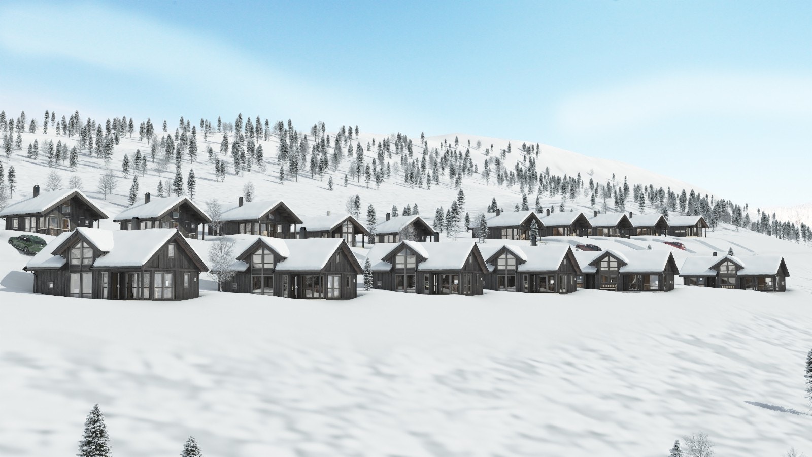 Illustrasjonsbilde av tenkt bebyggelse Galleribilde