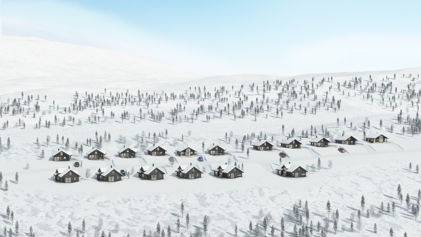 Illustrasjonsbilde av tenkt bebyggelse Galleribilde