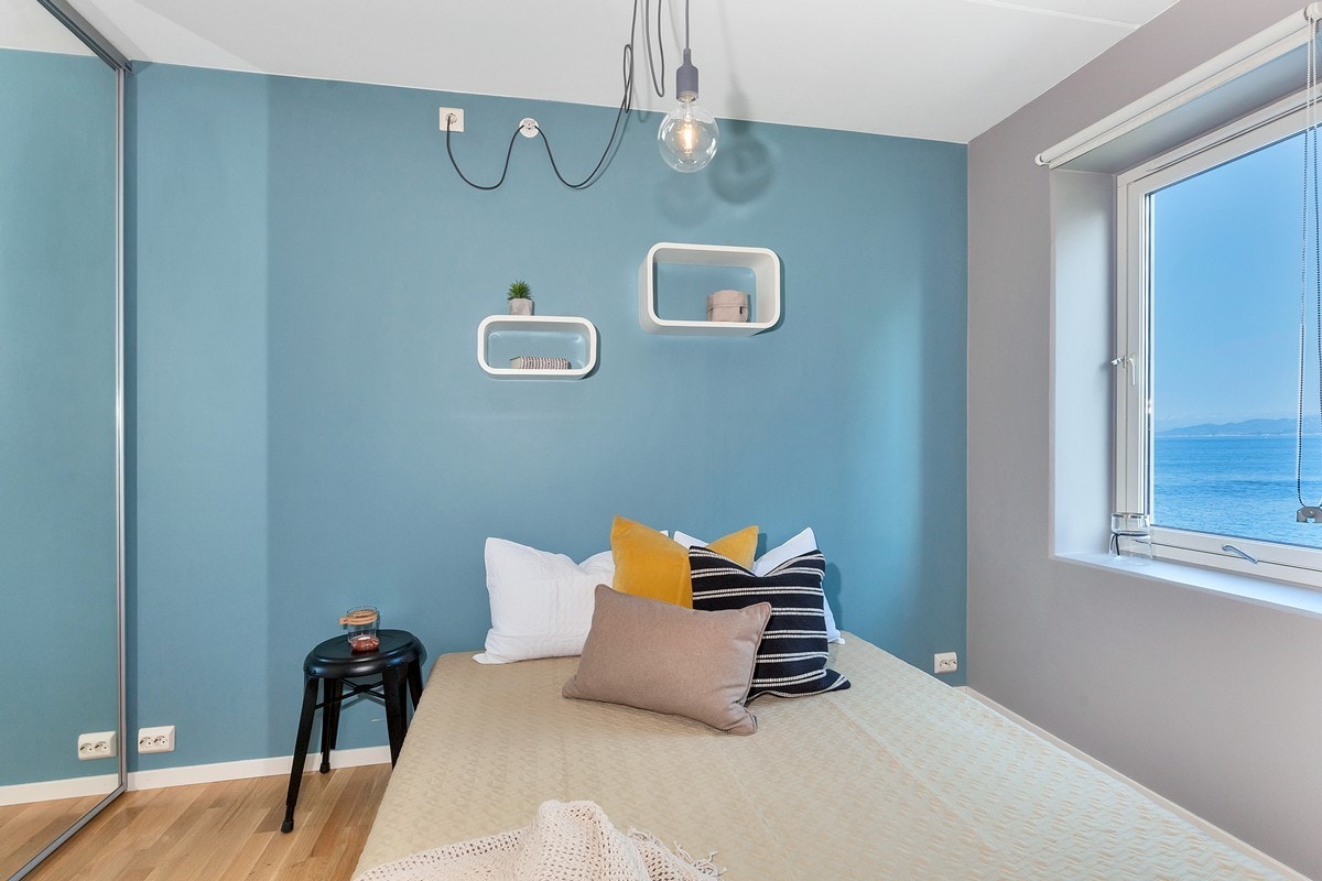 Hovedsoverom - flott fargevalg på vegg Galleribilde