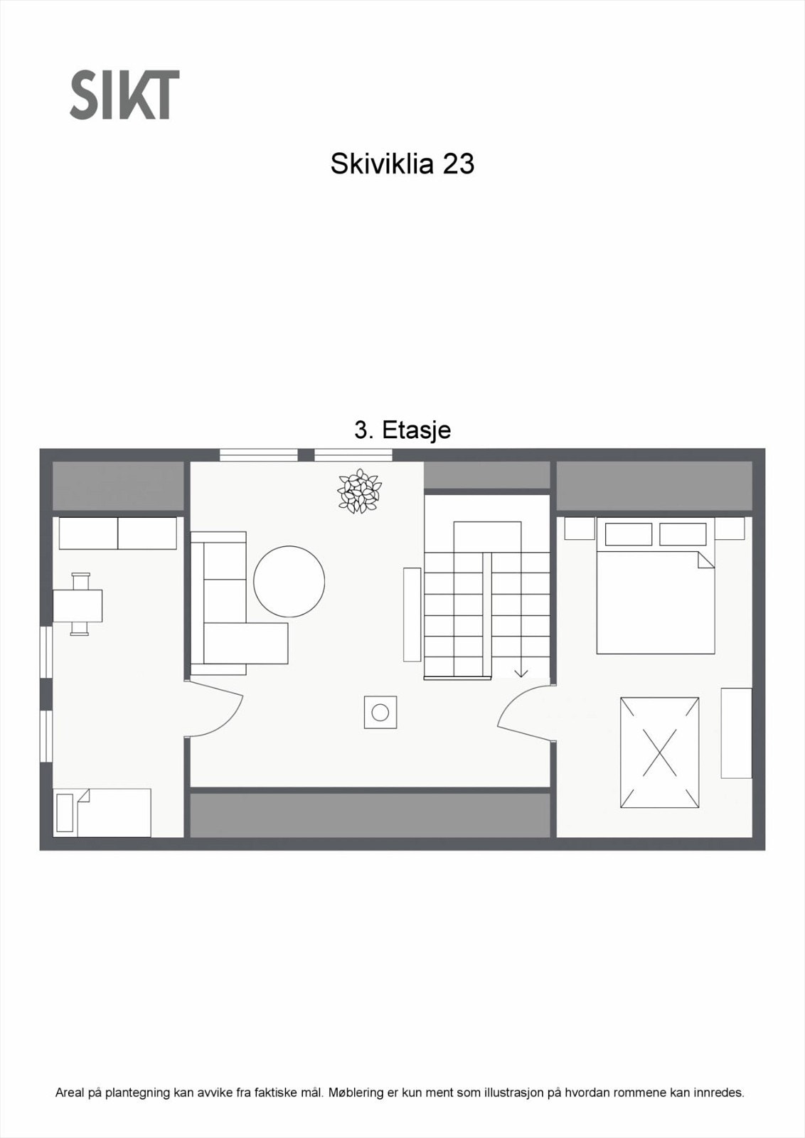Skiviklia 23 - 3. Etasje - 2D Floor Plan Galleribilde