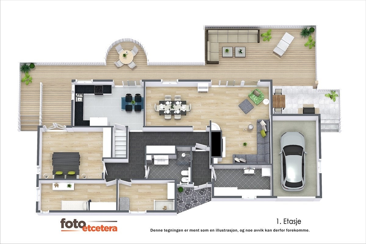 Plantegning 1etg Galleribilde