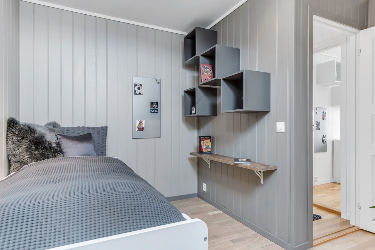 Størrelsen på dette soverommet er på 9 kvm. Galleribilde