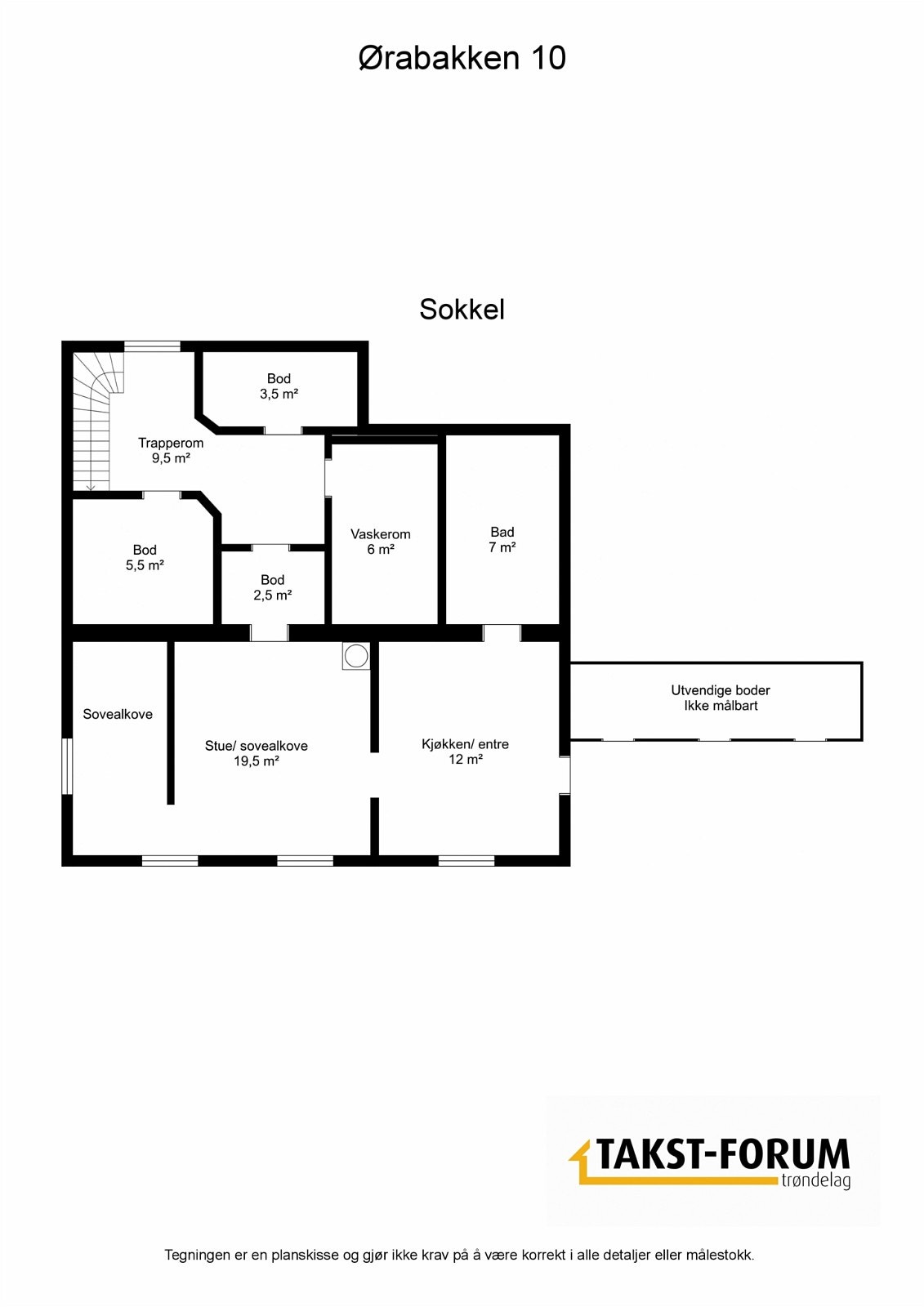 Plantegning - Sokkeletasje Galleribilde