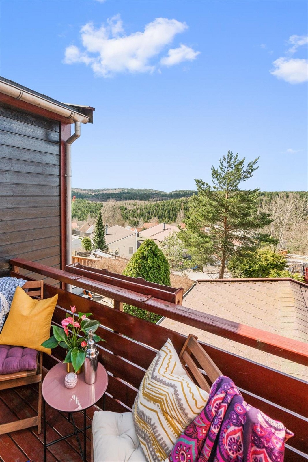 Hyggelig utsikt fra balkongen. Galleribilde