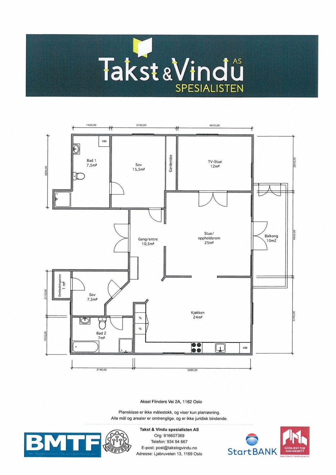 Plantegning Galleribilde