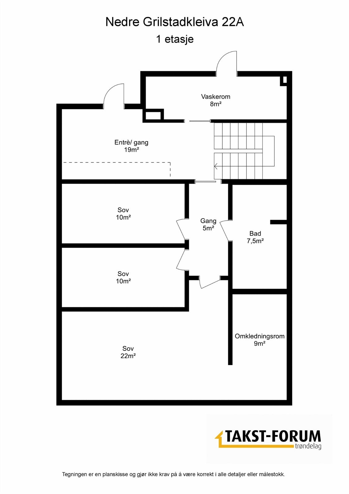 Plantegning 1. etasje Galleribilde