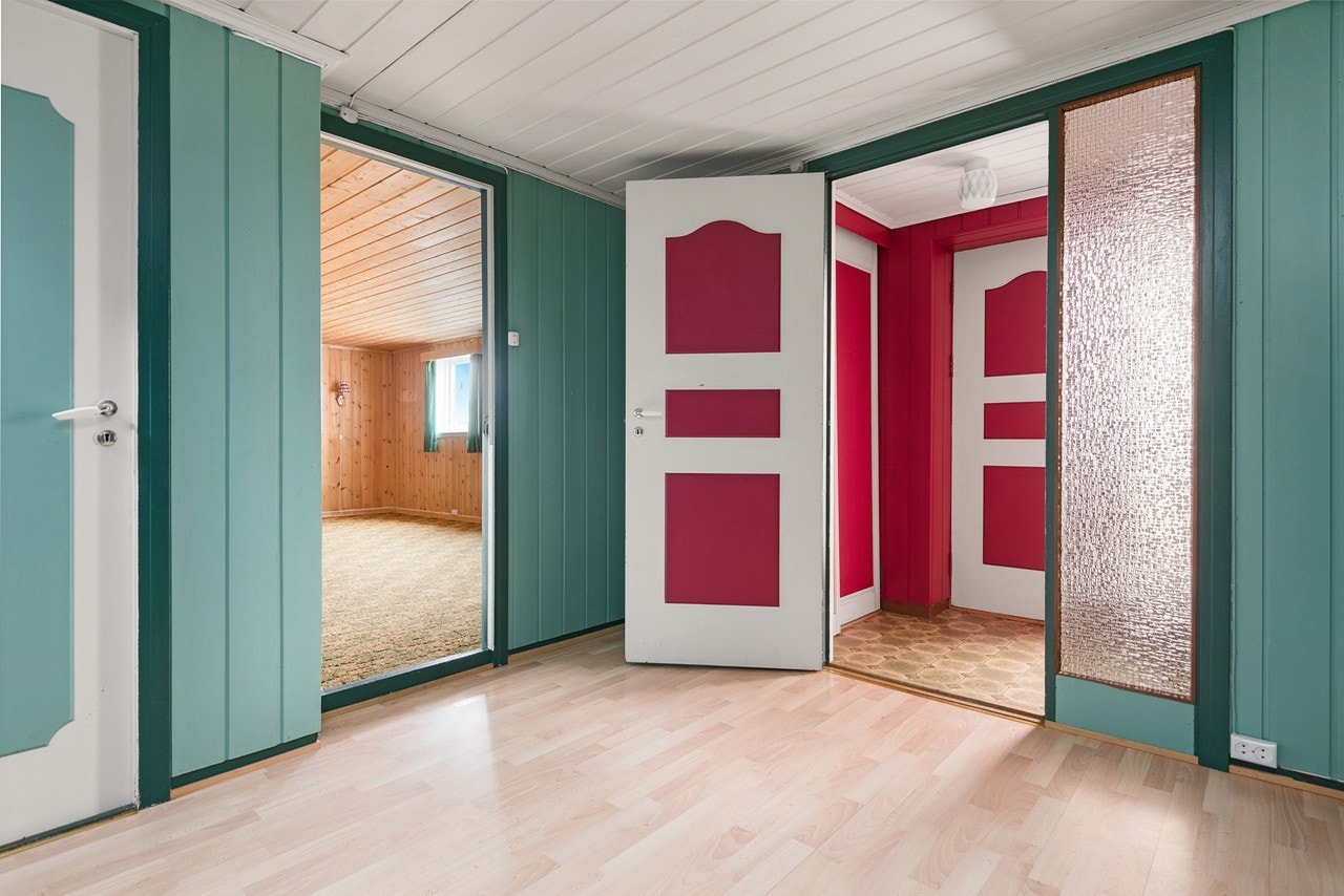 Boligen har en fleksibel planløsning, noe som gjør at du enkelt kan rive og sette opp nye vegger. Galleribilde