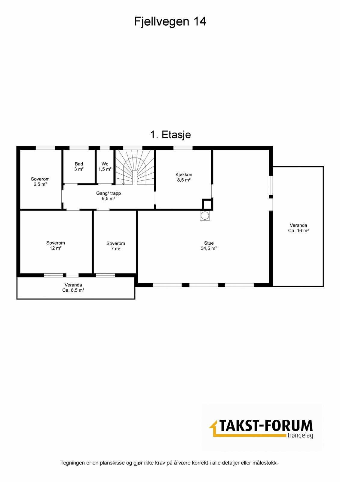 Plantegning - 1. Etasje Galleribilde