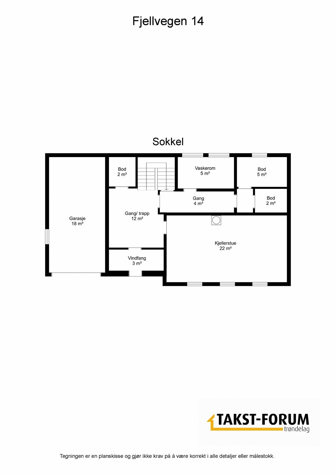 Plantegning - Sokkeletasje Galleribilde