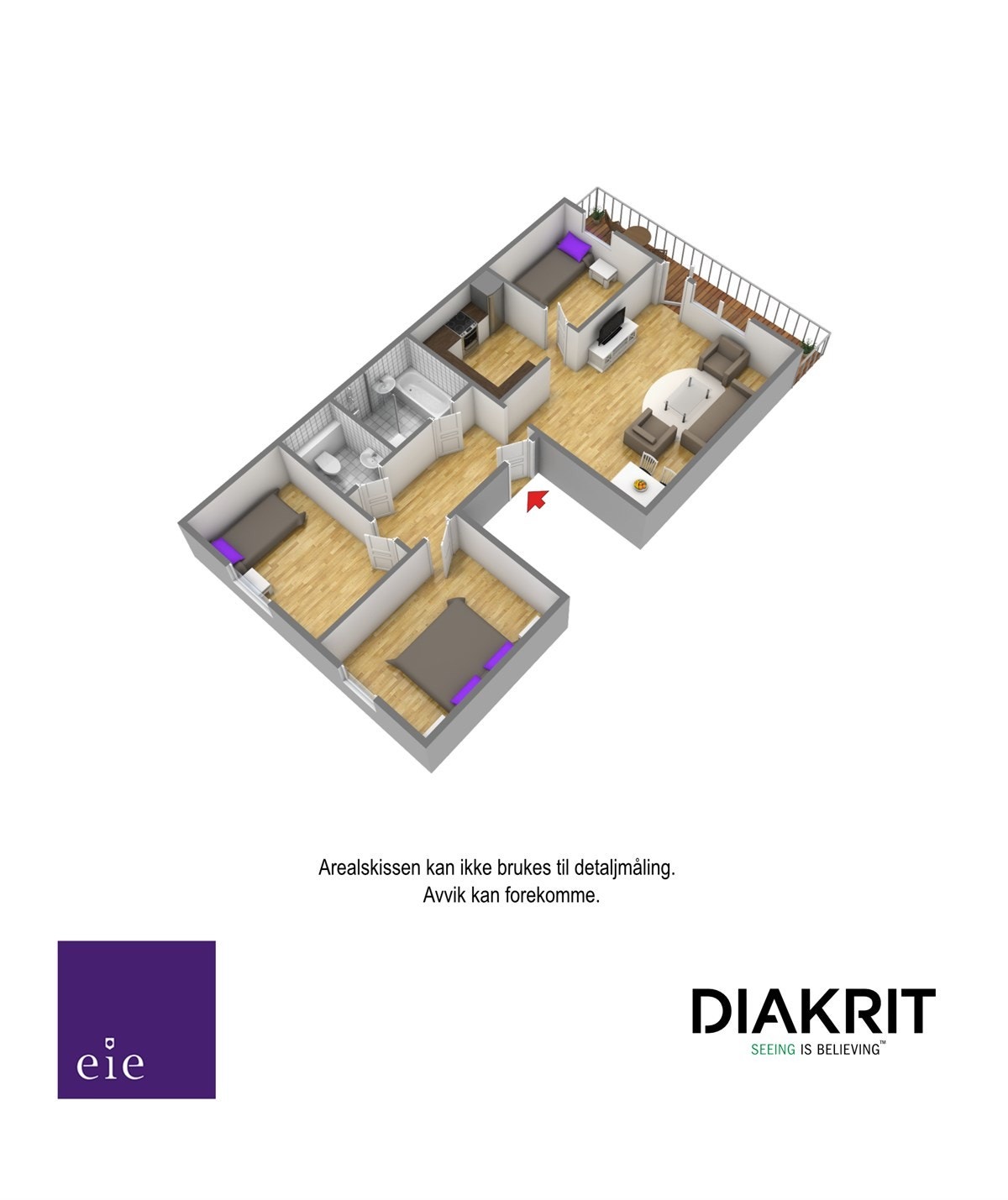 Plantegning 3D Galleribilde