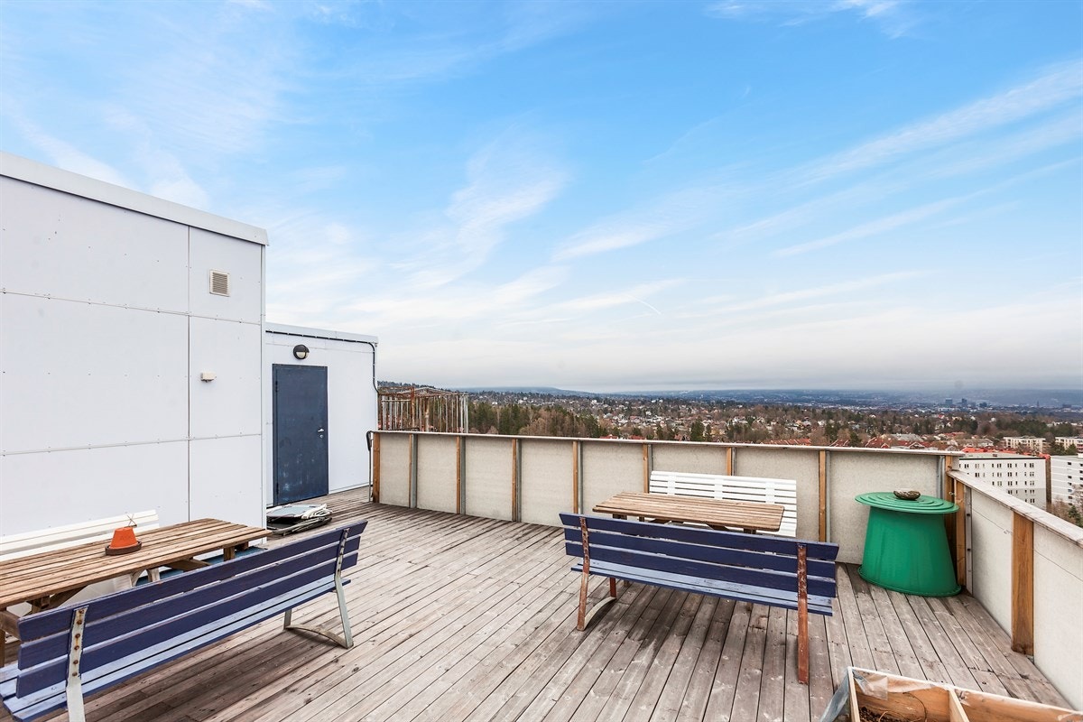Fantastisk takterrasse med utsikt over Oslo. Galleribilde
