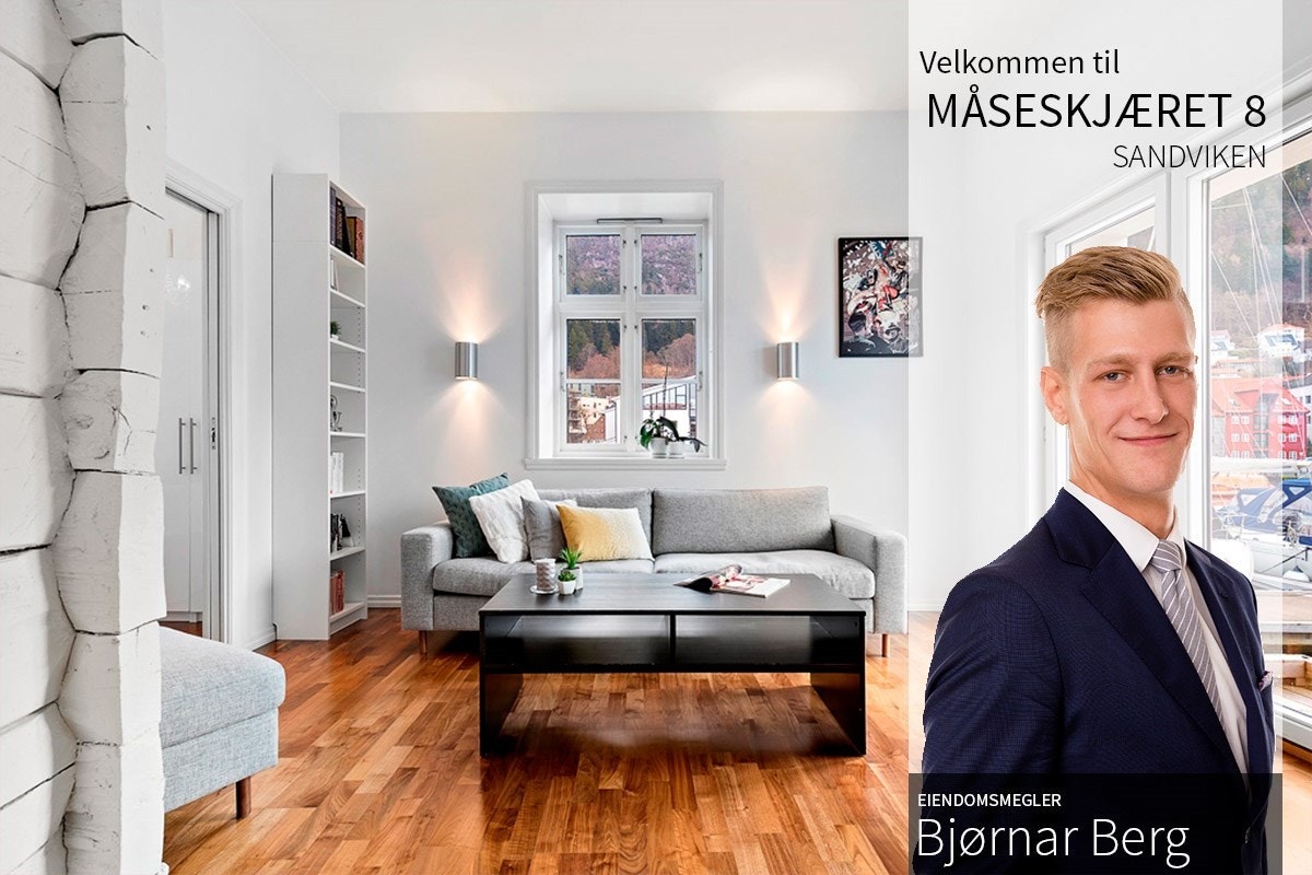 En unik og meget attraktiv leilighet i sjøkanten i Sandviken Galleribilde