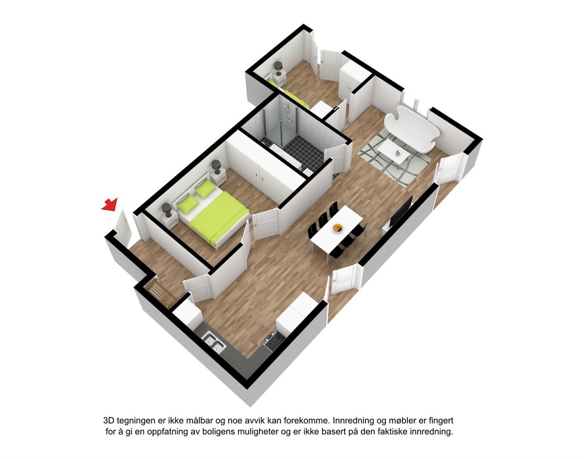 Plantegning 3D Galleribilde