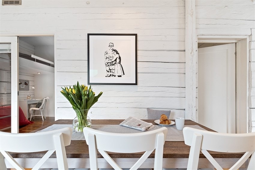 Her er plass til salong og spisestue Galleribilde