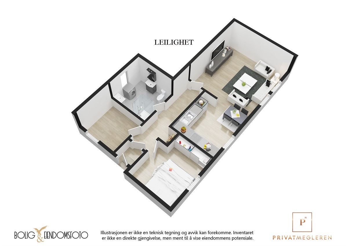 Plantegning sokkelleilighet. Galleribilde