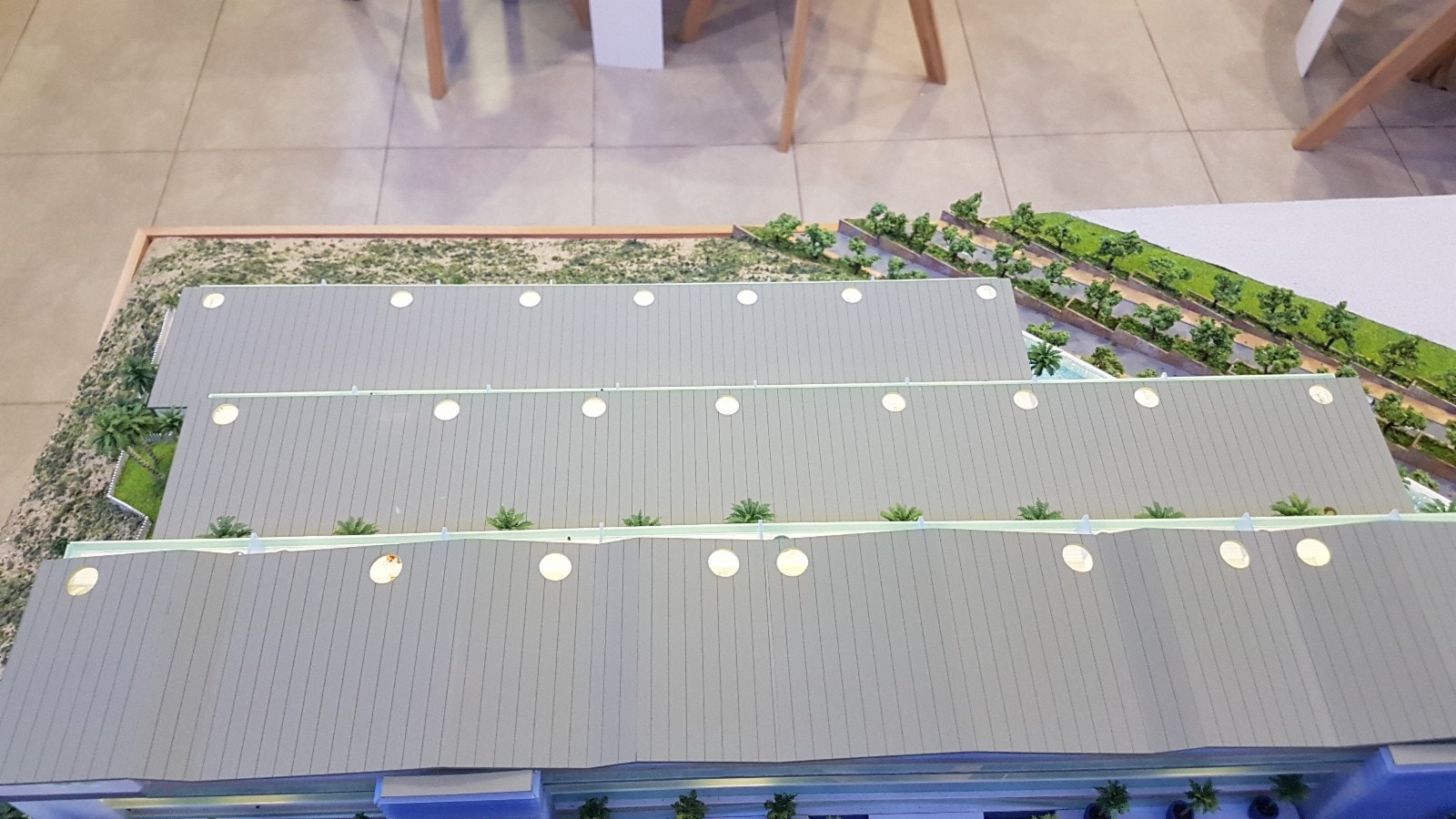 Modul A øverst, deretter modul B og module C. Alle moduler har toppetasjeleiligheter. Galleribilde