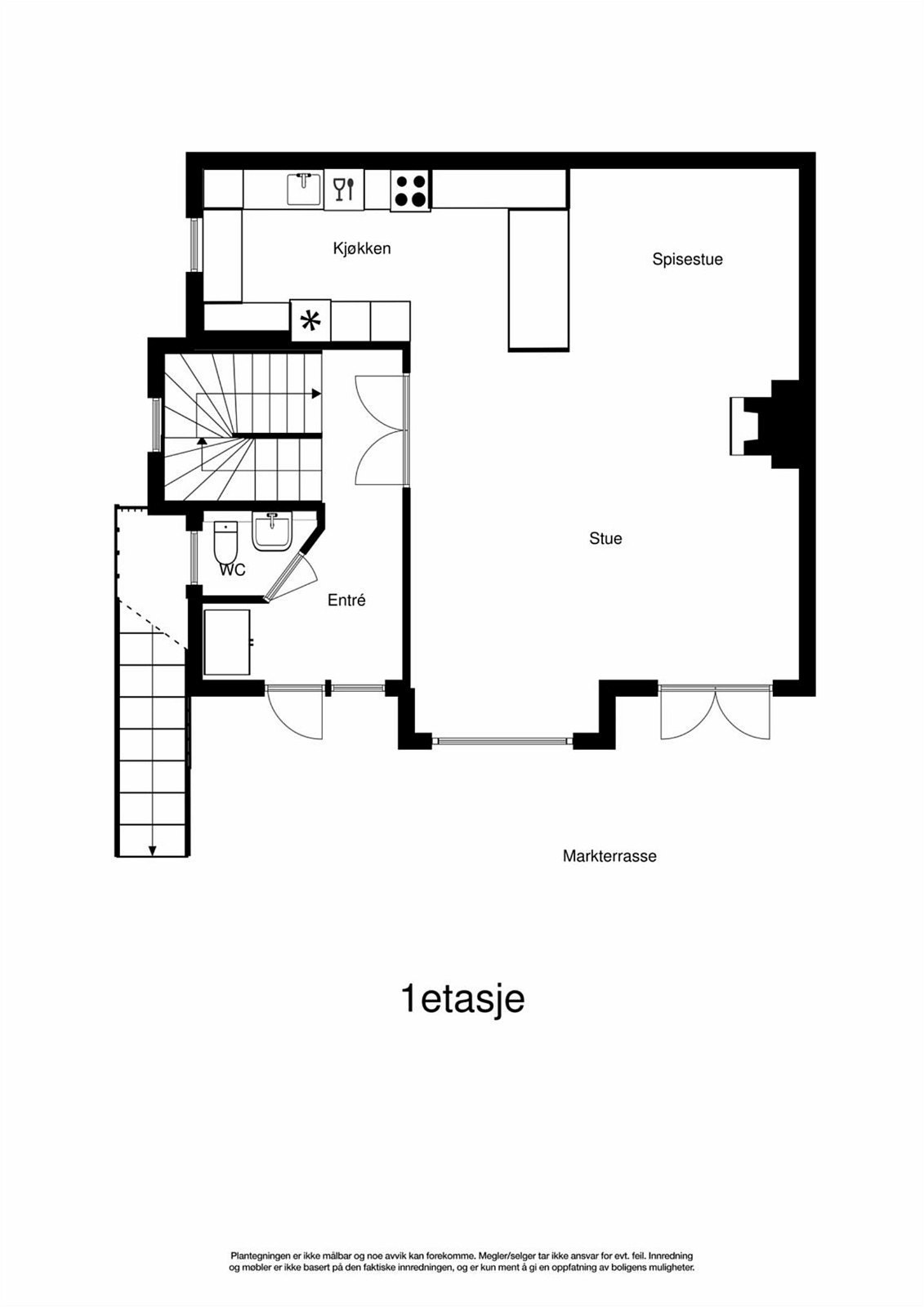 Plantegning 1. etasje Galleribilde