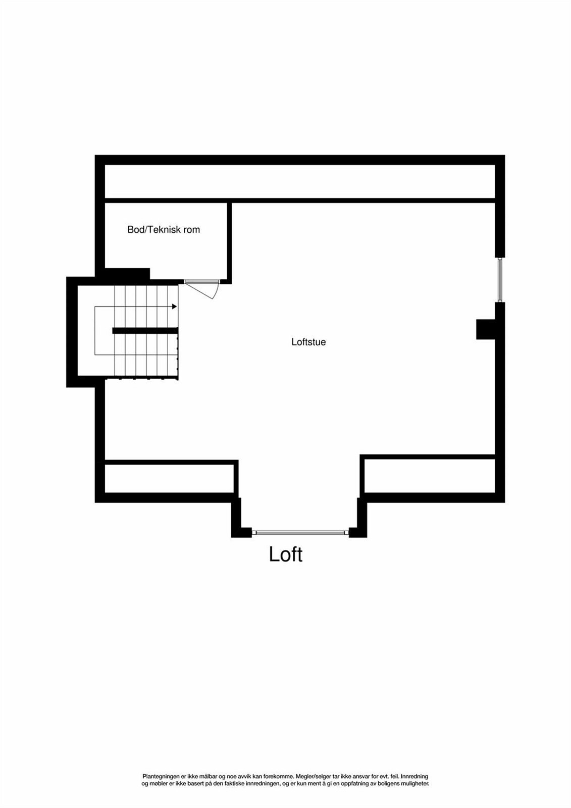 Plantegning loft Galleribilde