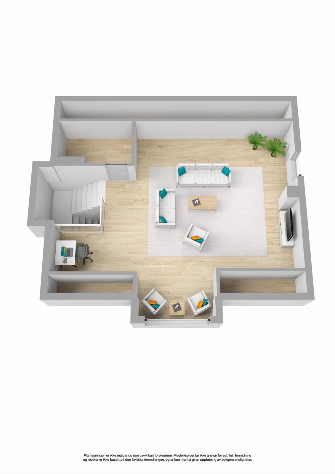 Plantegning loft Galleribilde