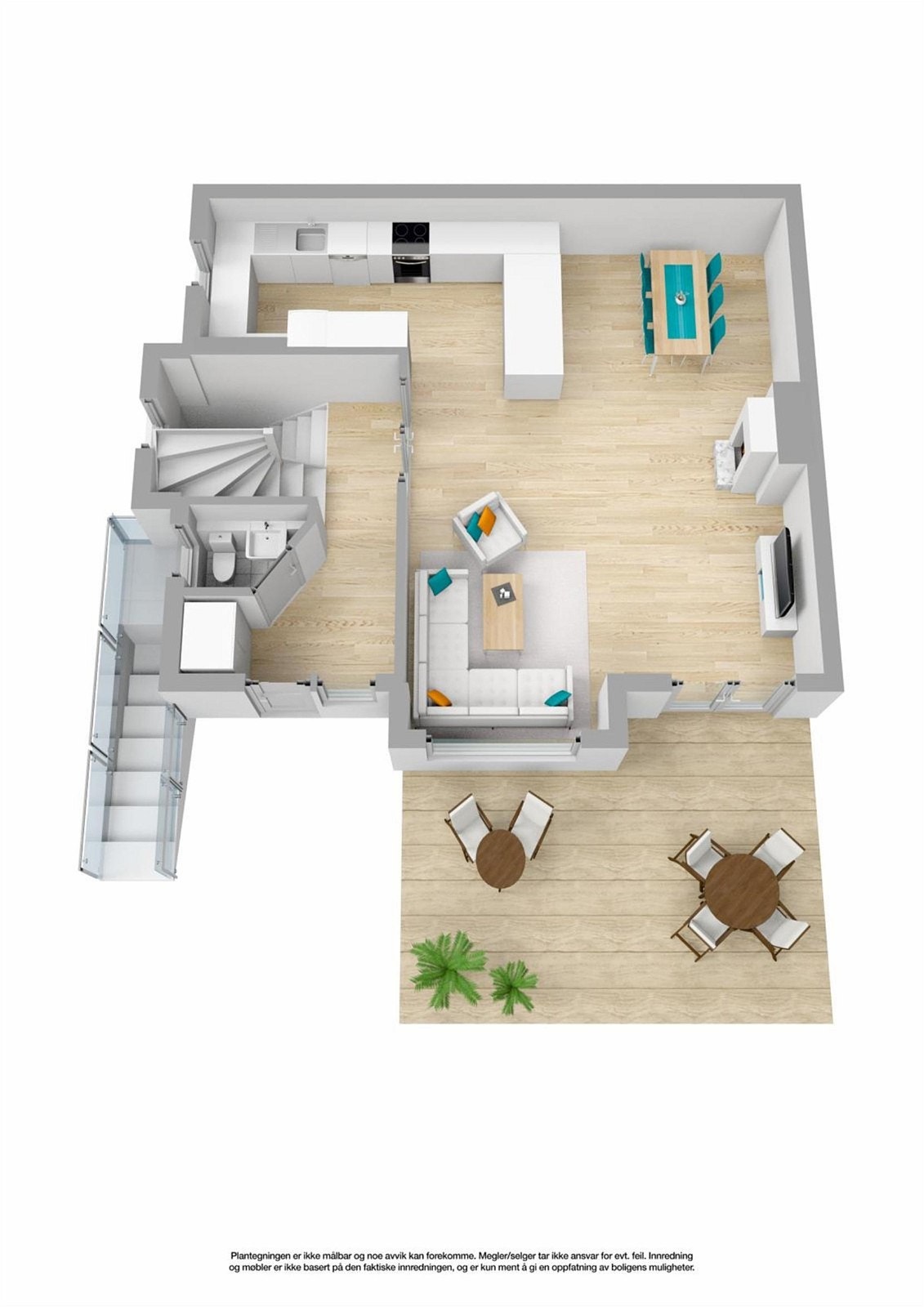 Plantegning 1. etasje Galleribilde